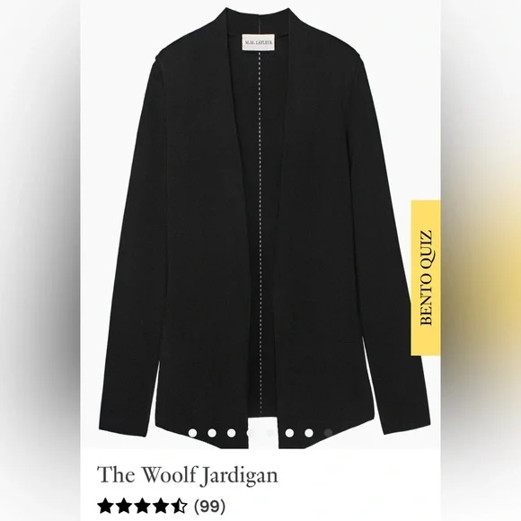 M.M. LaFleur The Woolf Jardigan, black, xs - Picture 1 of 9